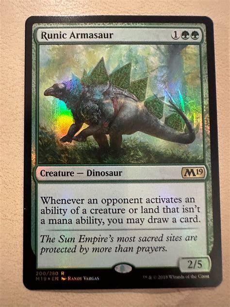 runic armasaur triggered abilities|Runic Armasaur MTG Card .